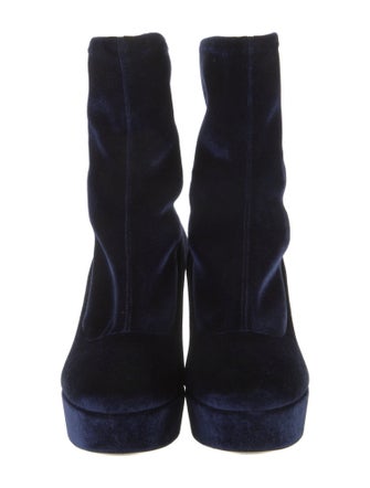 Miu Miu Velvet Sock Boots