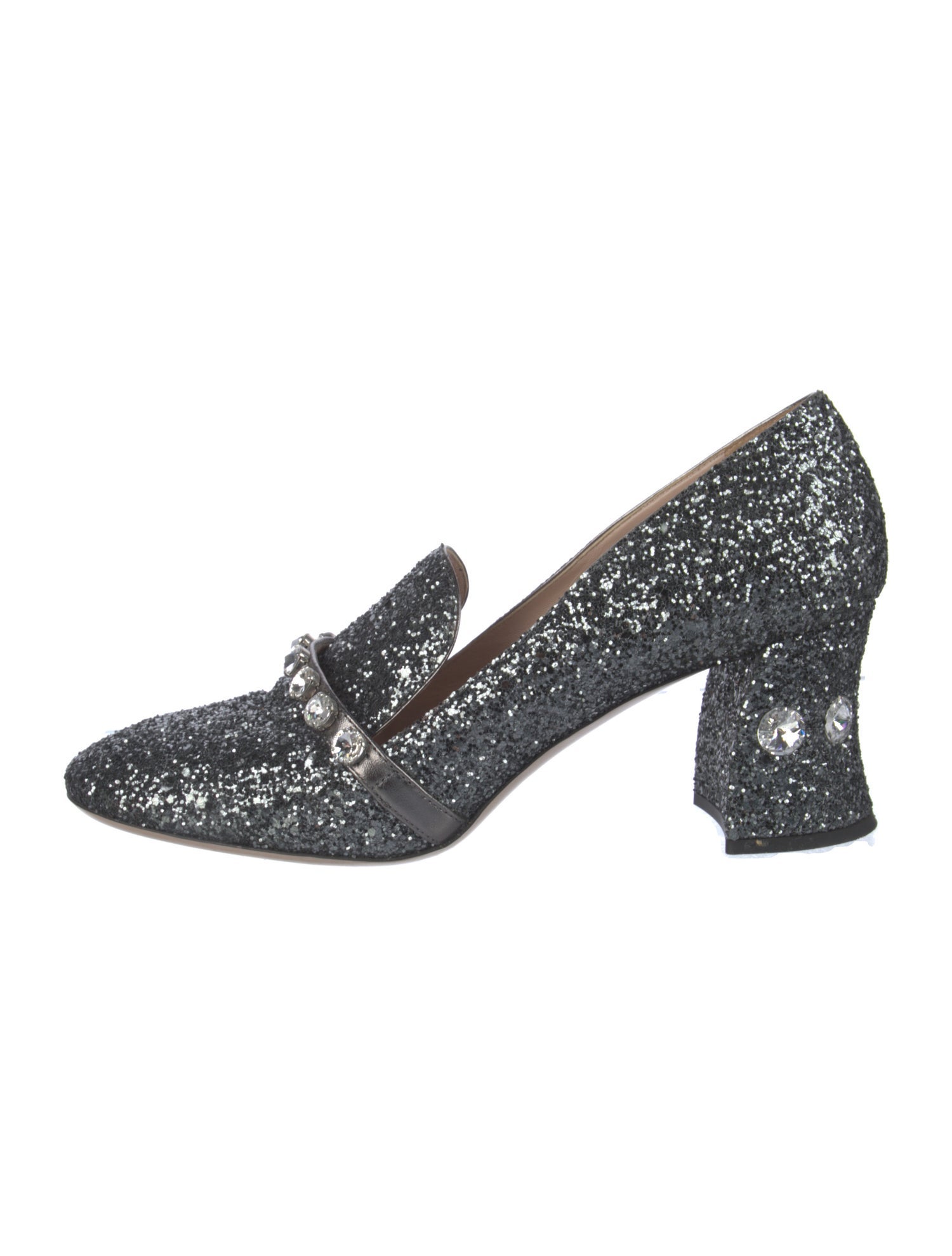 Miu Miu Glitter Glitter Accents Pumps