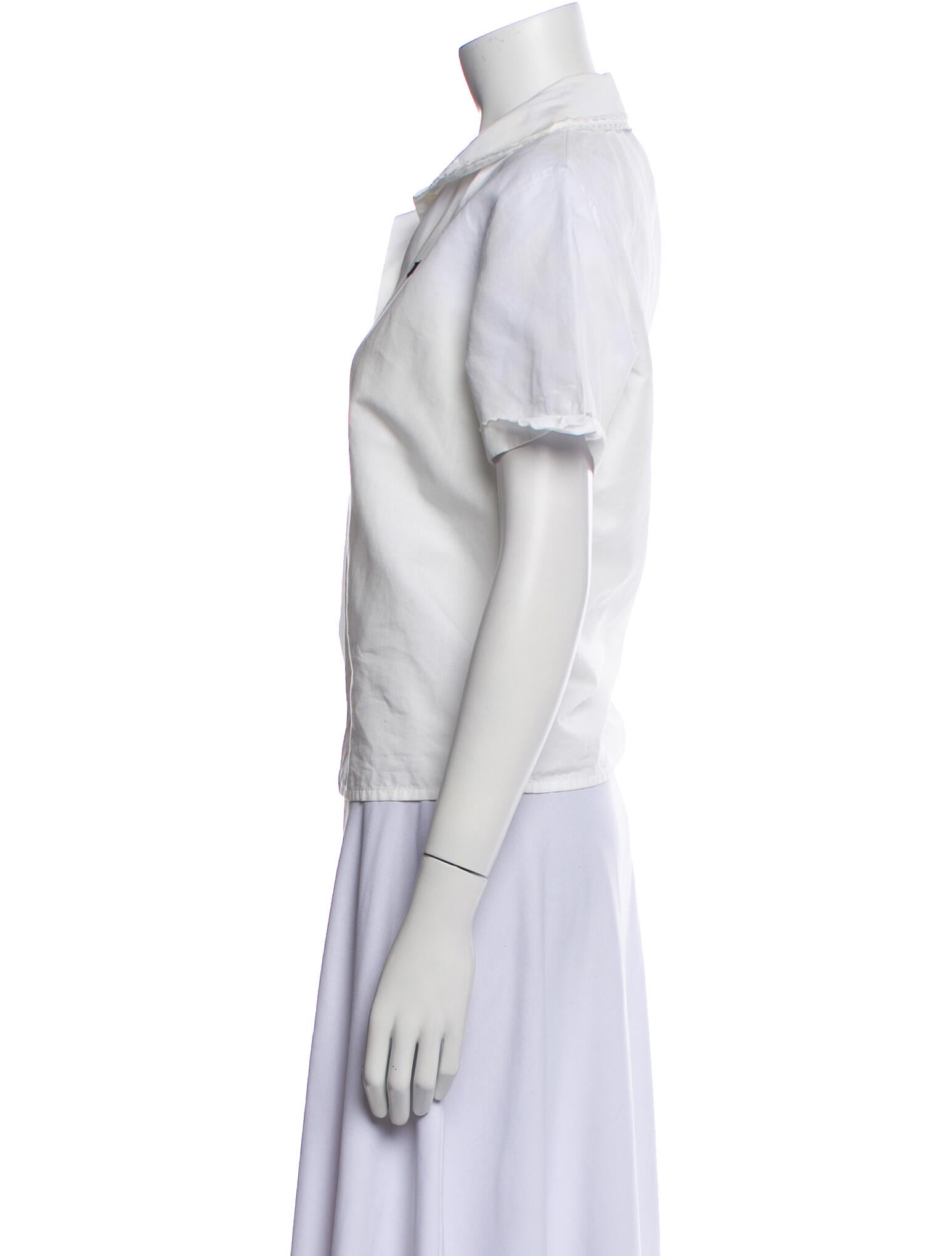 Miu Miu 2025 Short Sleeve Button-Up Top