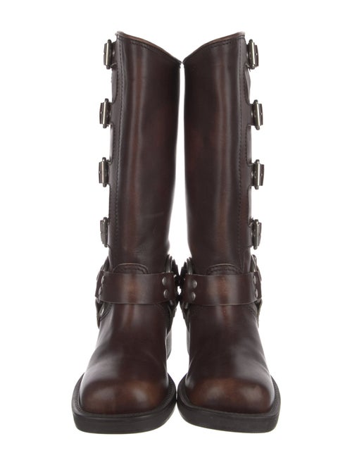Miu Miu Leather Moto Boots