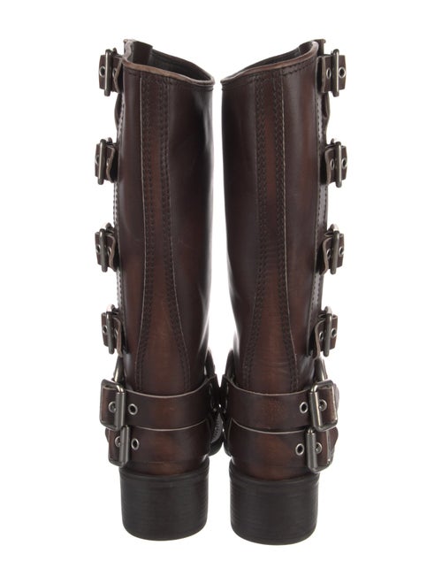 Miu Miu Leather Moto Boots
