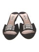 Miu Miu Suede Crystal Embellishments Slides