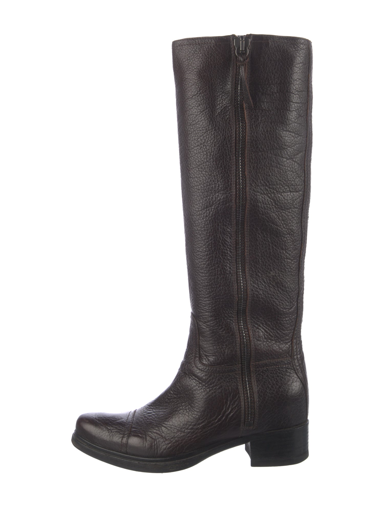 Miu Miu Leather Riding Boots