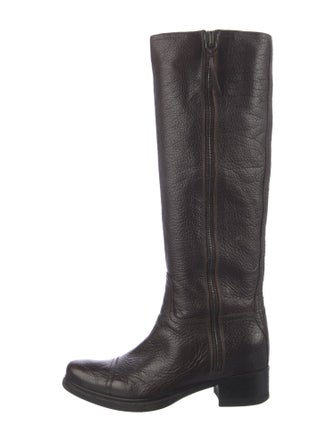 Miu Miu Leather Riding Boots