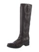 Miu Miu Leather Riding Boots