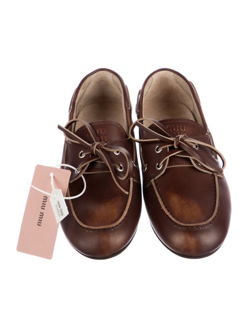 Miu Miu Leather Moccasins