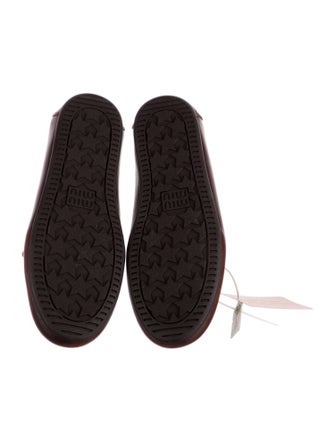 Miu Miu Leather Moccasins