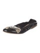 Miu Miu Patent Leather Crystal Embellishments Flats