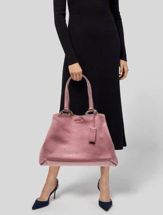 Miu Miu Leather Top Handle Bag