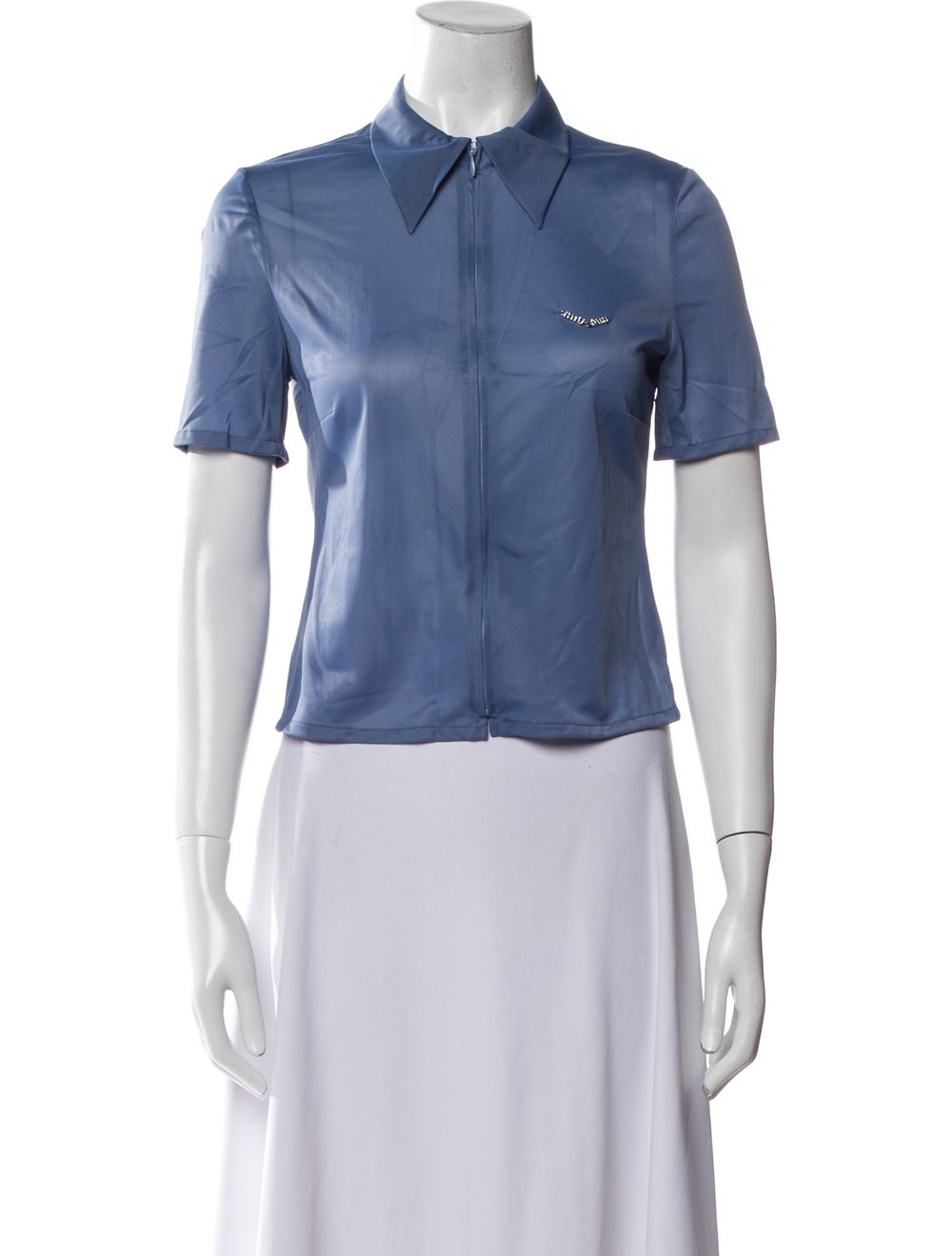 Miu Miu Button-Up Top From the 2020 Collection Bl… - image 1