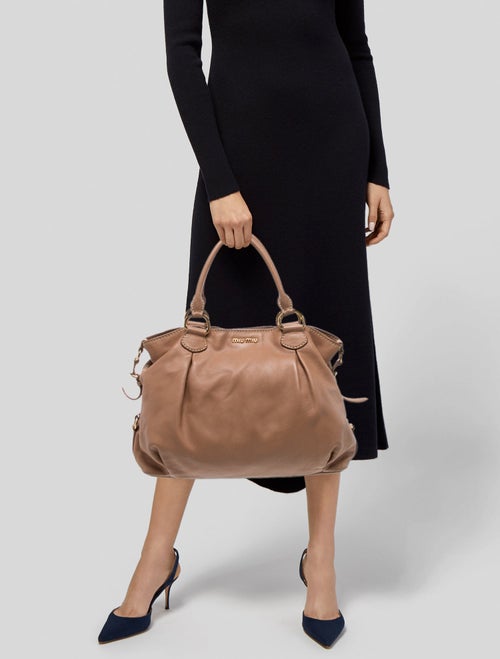 Miu Miu Leather Top Handle Bag