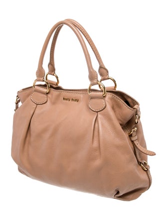 Miu Miu Leather Top Handle Bag