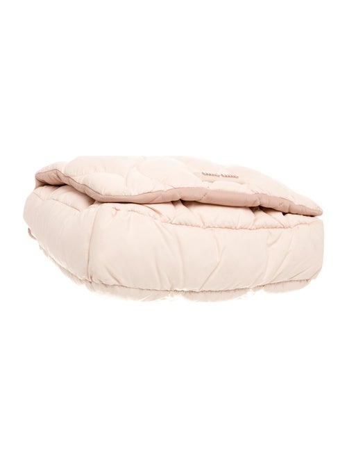 Miu Miu Leather Nylon Puffer Chain-Link Bag