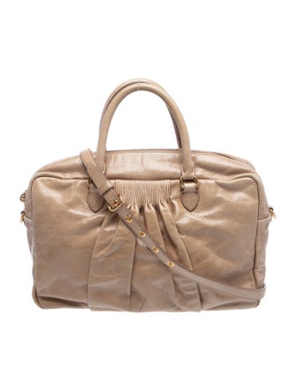 Miu Miu Leather Top Handle Bag