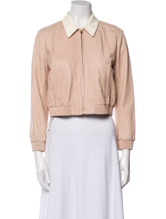 Miu Miu Late 2000's - Early 2010's Leather Bomber Jacket