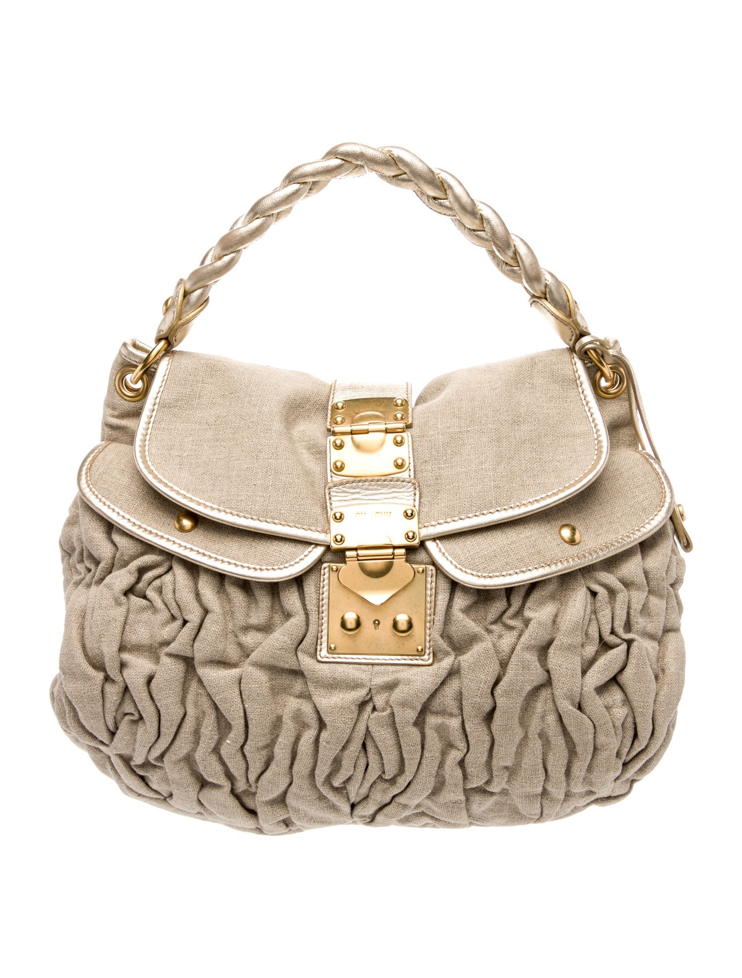 Miu Miu Canvas Coffer Hobo