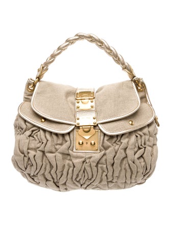 Miu Miu Canvas Coffer Hobo