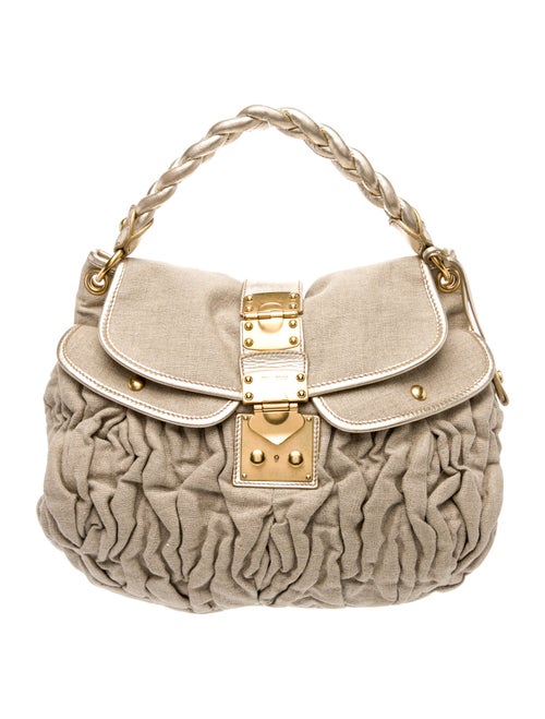 Miu Miu Canvas Coffer Hobo