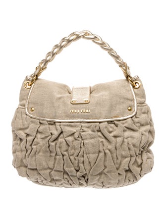Miu Miu Canvas Coffer Hobo