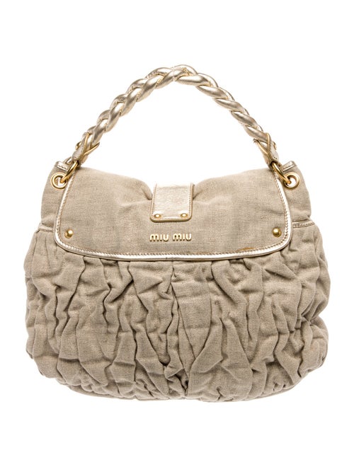 Miu Miu Canvas Coffer Hobo