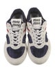 Miu Miu Suede Colorblock Pattern Sneakers