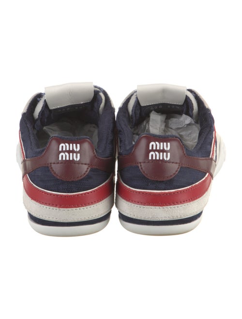 Miu Miu Suede Colorblock Pattern Sneakers