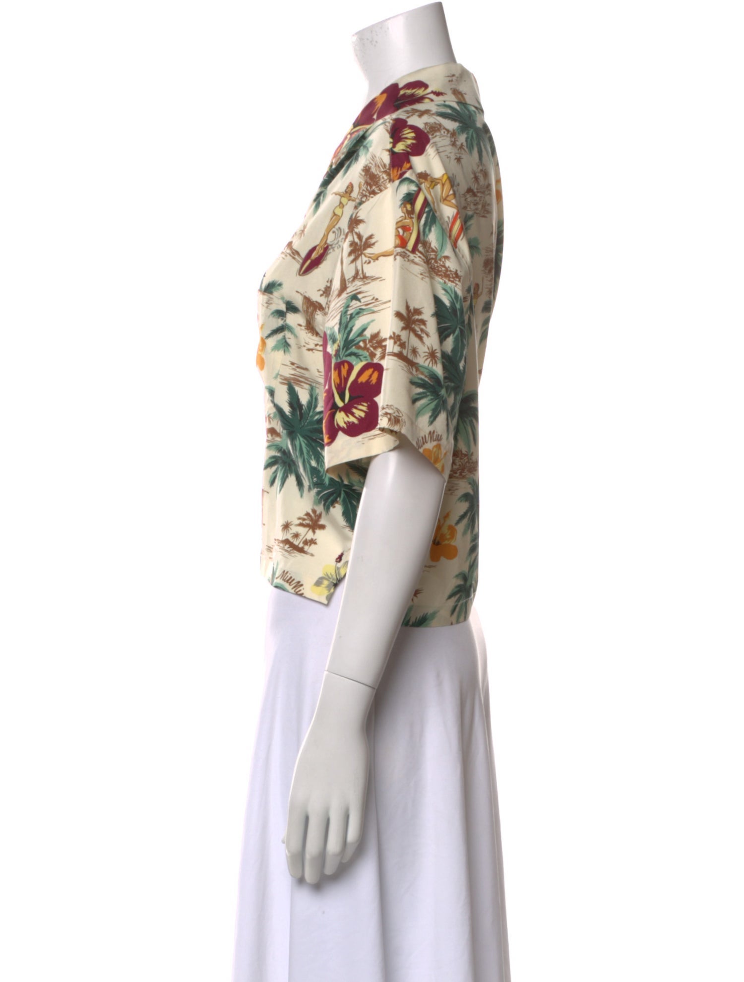 Miu Miu 2024 Silk Crop Top