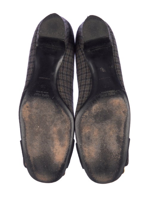 Miu Miu Wool Plaid Print Pumps