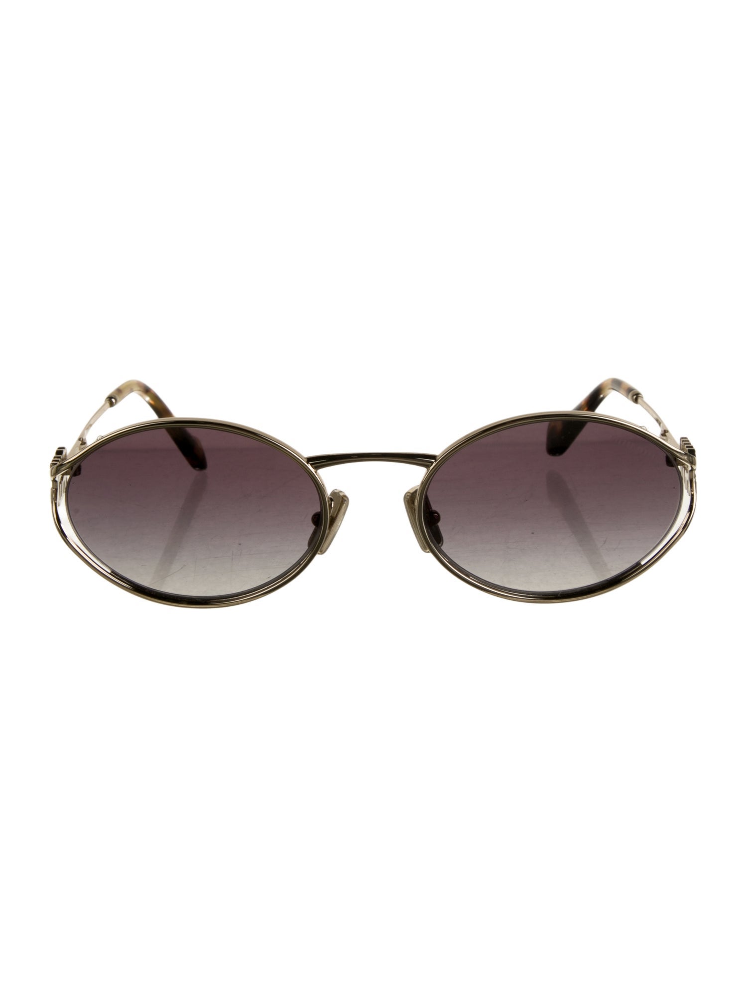 Miu Miu Round Gradient Sunglasses