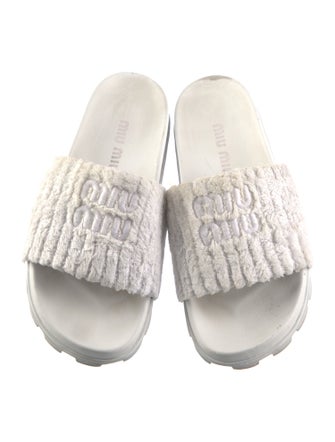 Miu Miu Embroidered Accent Slides