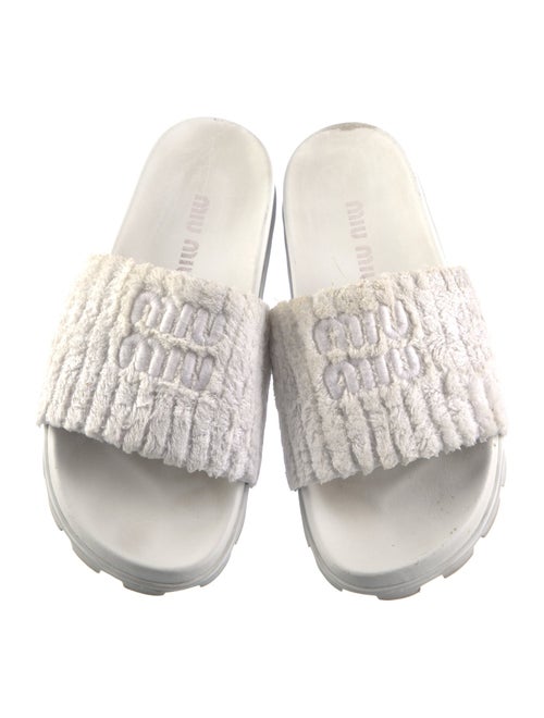 Miu Miu Embroidered Accent Slides