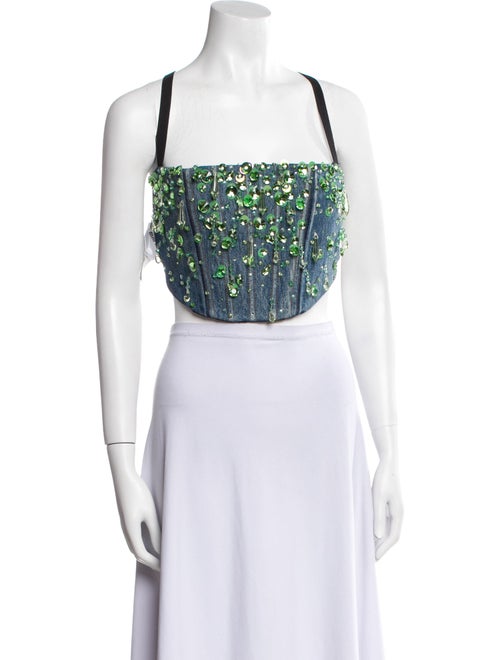 Miu Miu 2022 Printed Crop Top