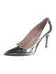 Miu Miu Patent Leather Glitter Accents Pumps