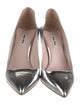 Miu Miu Patent Leather Glitter Accents Pumps