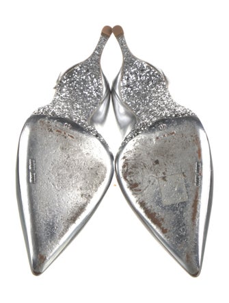 Miu Miu Patent Leather Glitter Accents Pumps