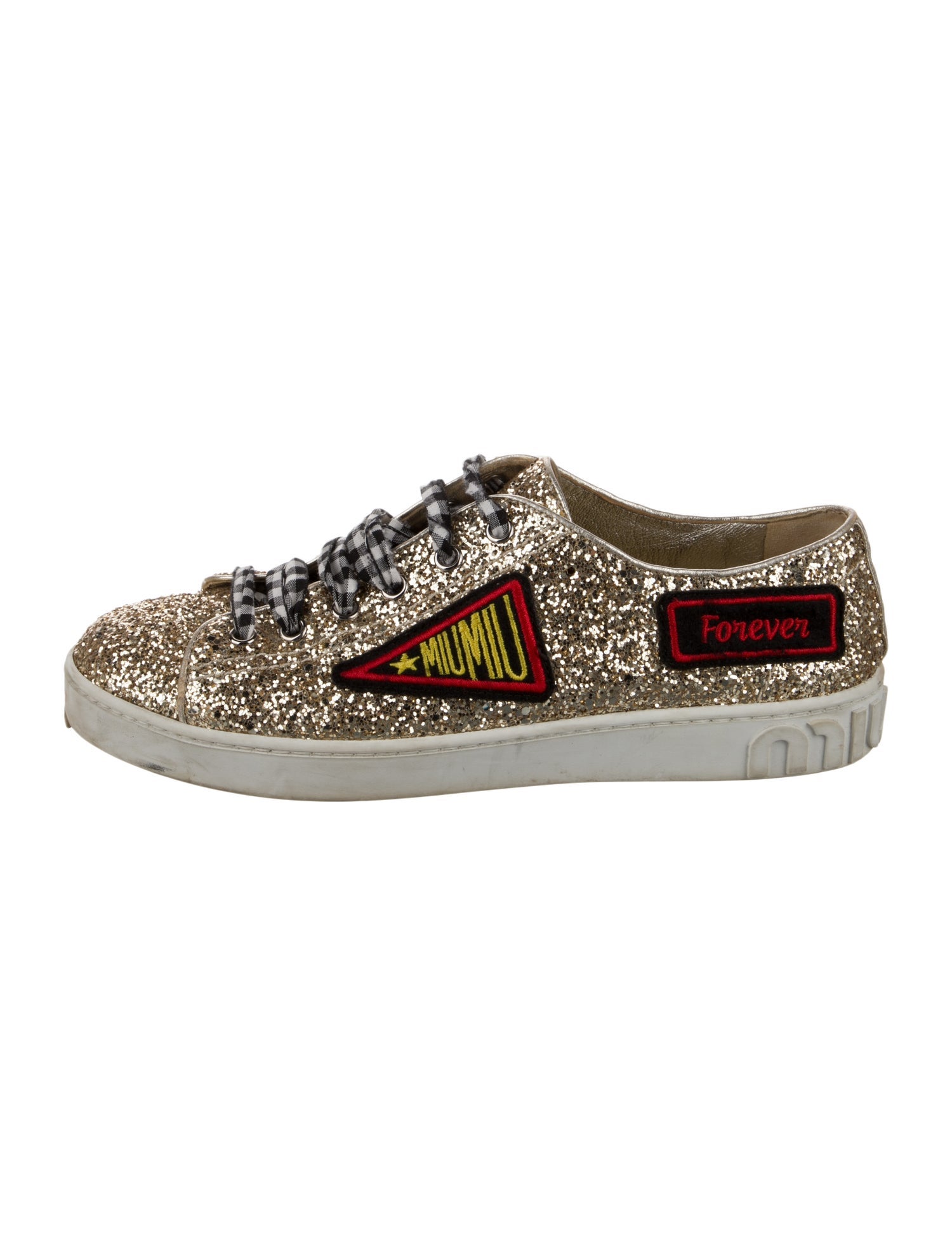 Miu Miu Glitter Glitter Accents Sneakers