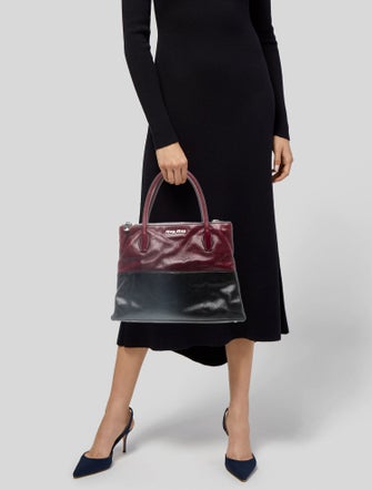 Miu Miu Leather Top Handle Bag