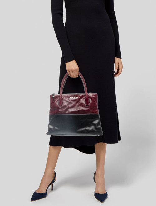 Miu Miu Leather Top Handle Bag
