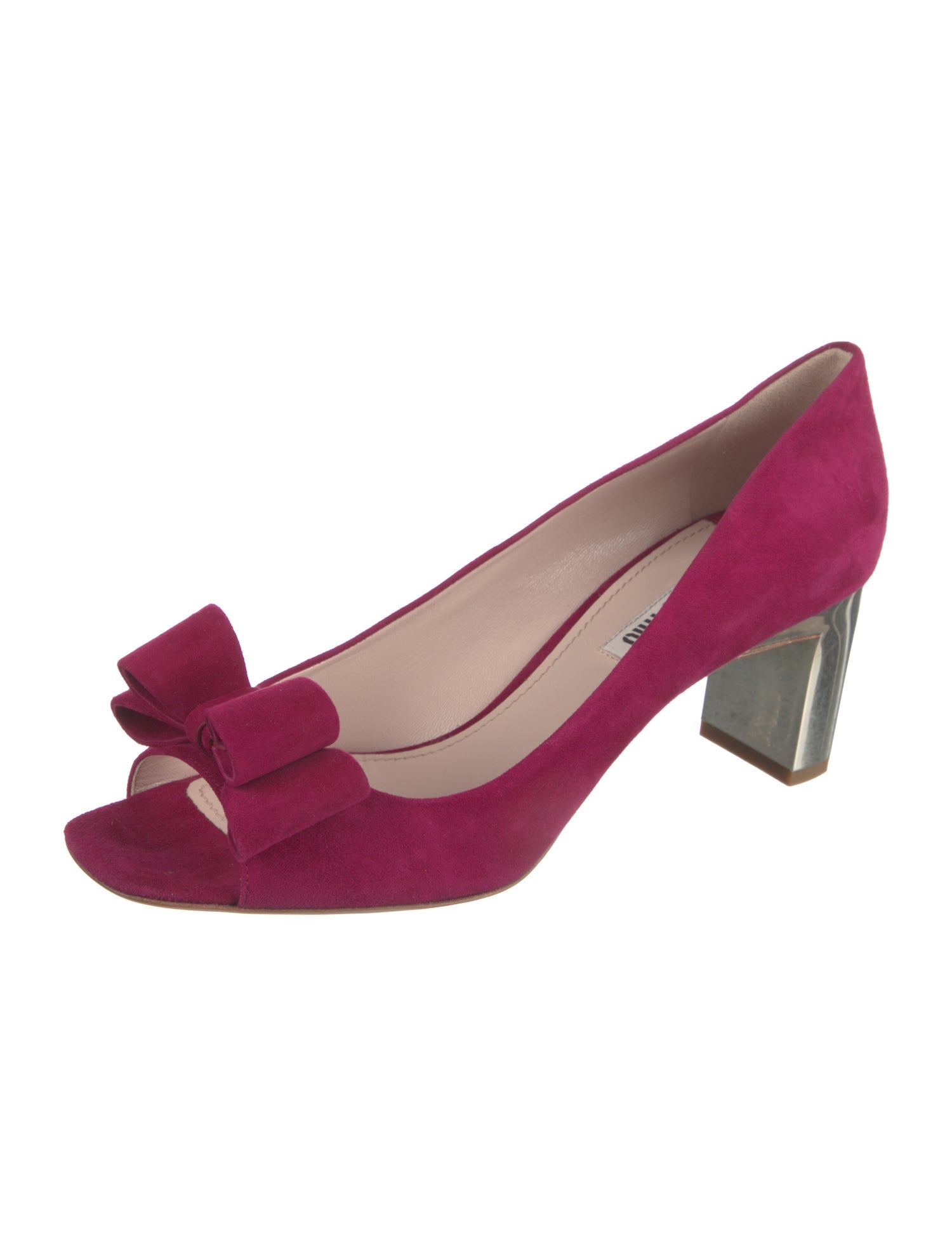 Miu Miu Suede Crystal Embellishments Pumps w/ Tags