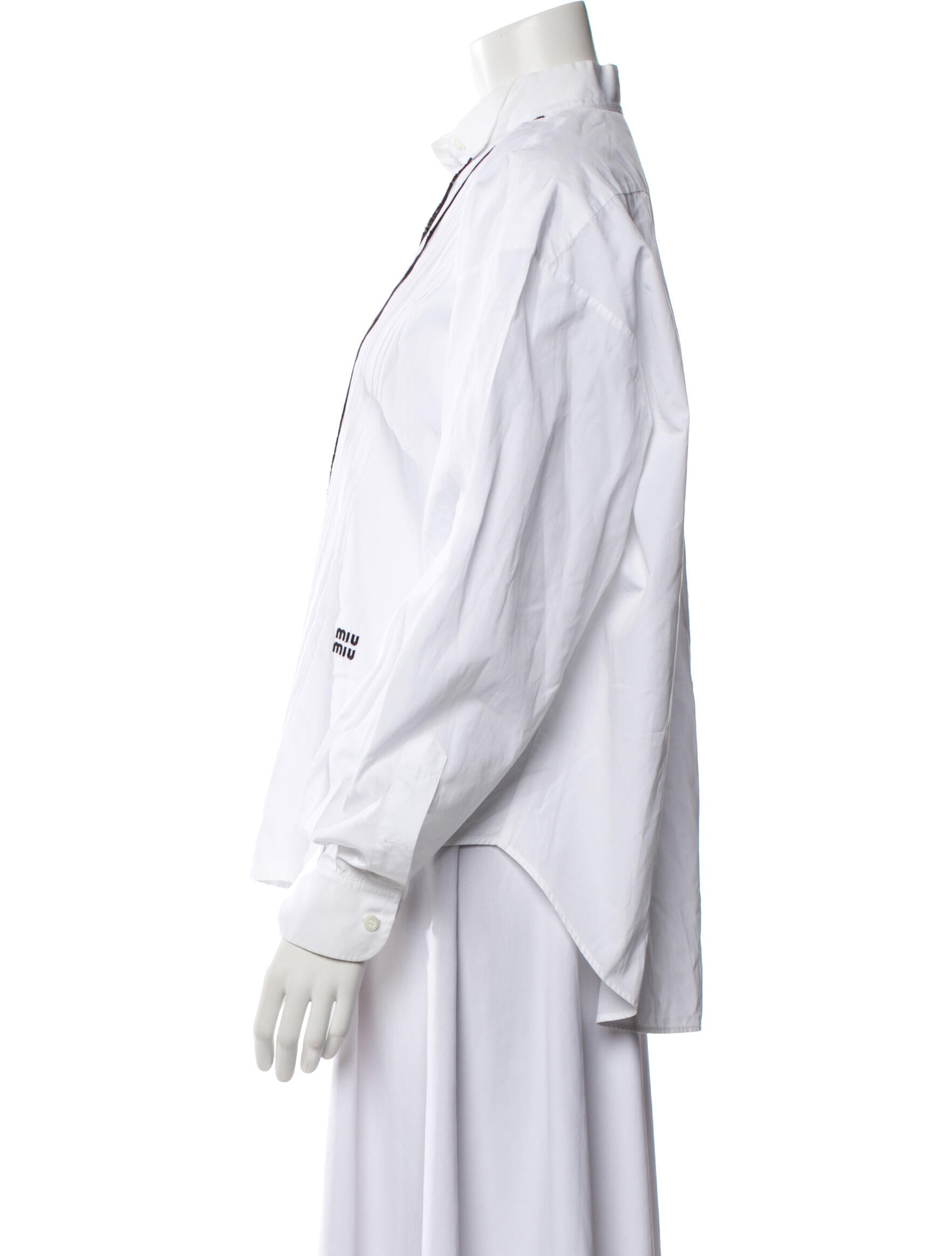 Miu Miu 2022 Striped Button-Up Top