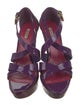Miu Miu Patent Leather T-Strap Sandals