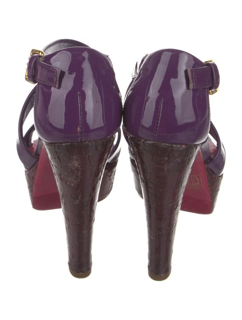 Miu Miu Patent Leather T-Strap Sandals