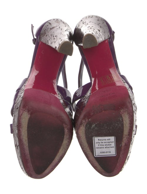 Miu Miu Patent Leather T-Strap Sandals