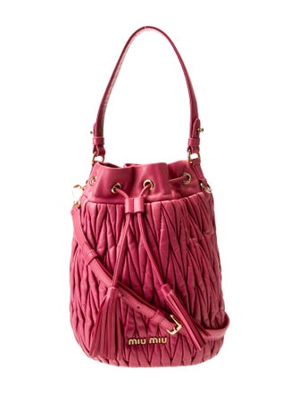 Miu Miu Leather Bucket Bag