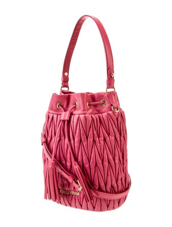 Miu Miu Leather Bucket Bag