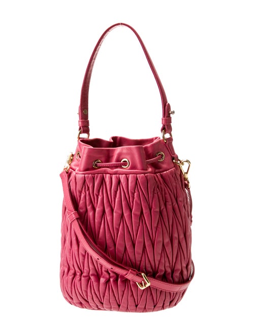 Miu Miu Leather Bucket Bag