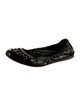 Miu Miu Patent Leather Crystal Embellishments Ballet Flats