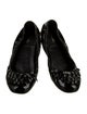 Miu Miu Patent Leather Crystal Embellishments Ballet Flats