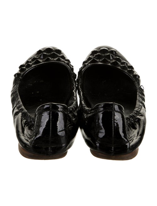 Miu Miu Patent Leather Crystal Embellishments Ballet Flats