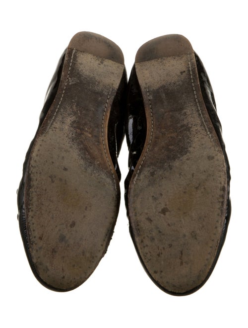 Miu Miu Patent Leather Crystal Embellishments Ballet Flats